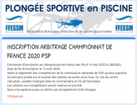 INFOS COMMISSION NATIONALE PSP - ARBITRAGE CHAMPIONNAT DE FRANCE