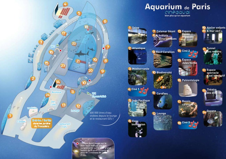 plan aquarium paris